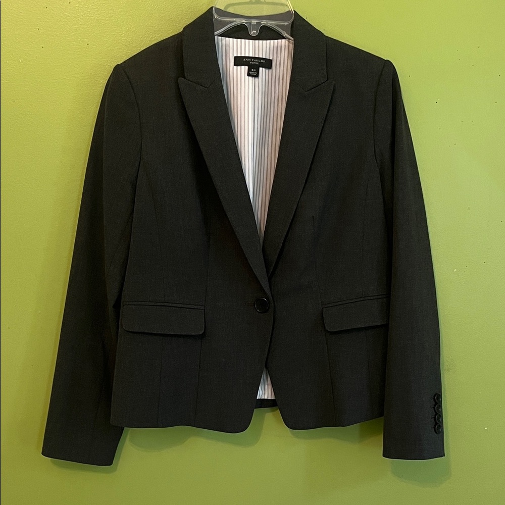 Ann Taylor Charcoal Grey Blazer